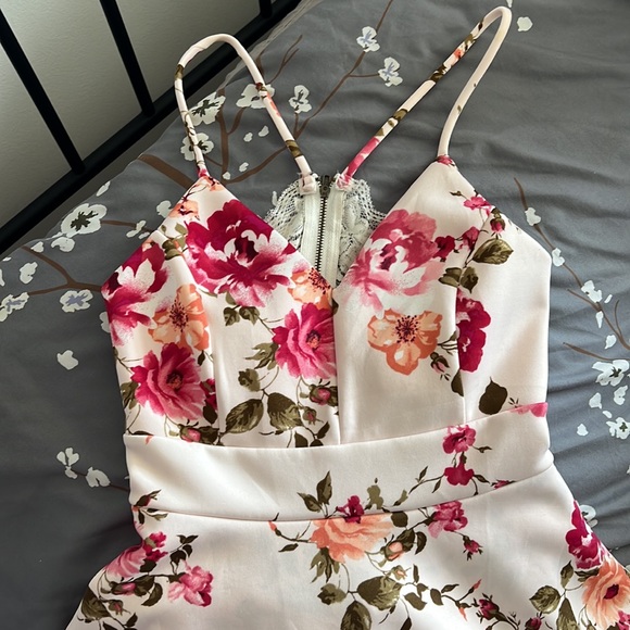 Floral Lacey wedding dress guest summer sundress - Picture 2 of 6